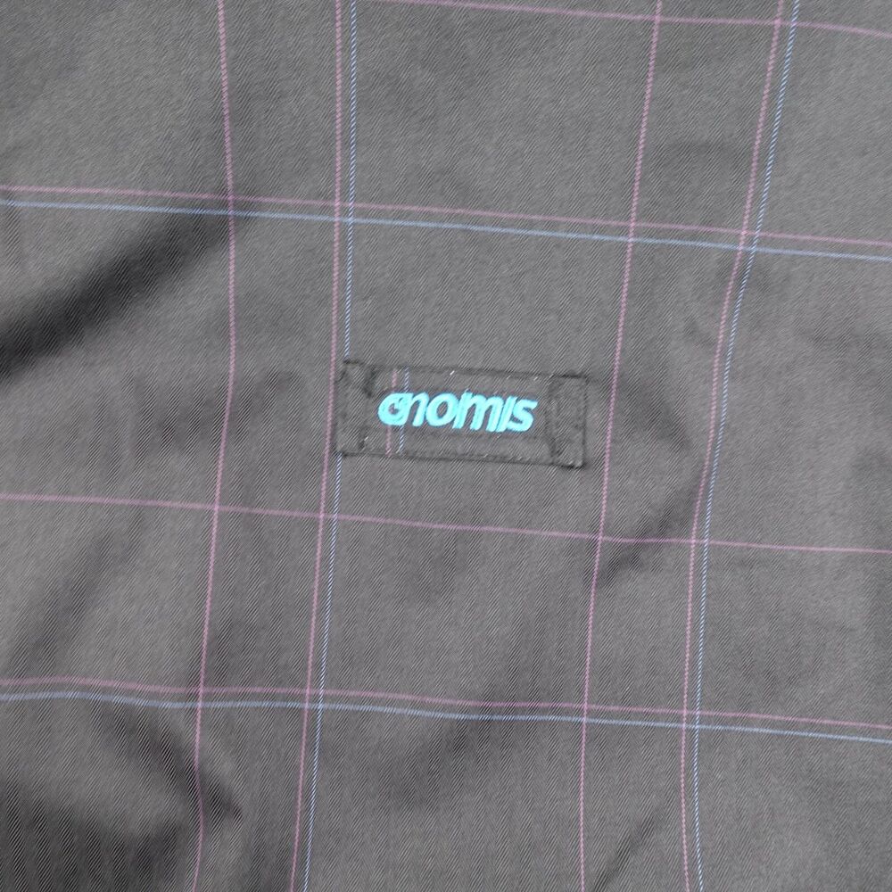 Nomis Jacket Mens M Gray Plaid Check Full Zip Hooded Snowboard Ski - Picture 9 of 16